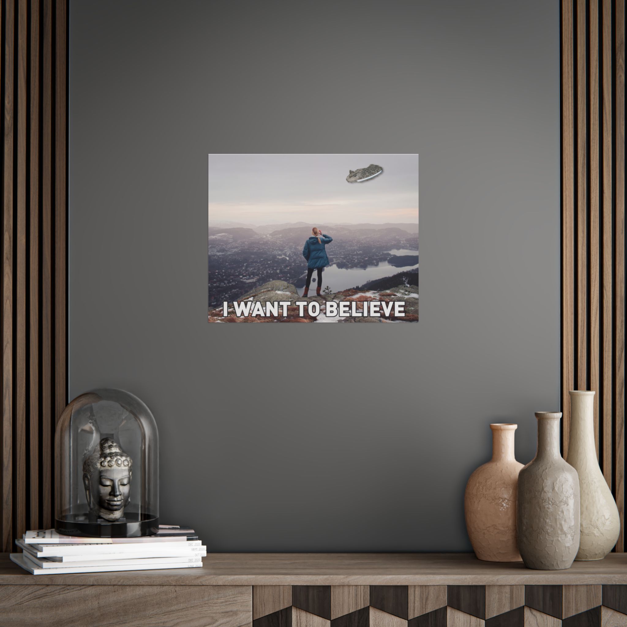 I Want to Believe Unframed Posters | I Want to Believe Millenium Falcon Parody Poster | X-files I Want to Believe Parody Poster - Image 5