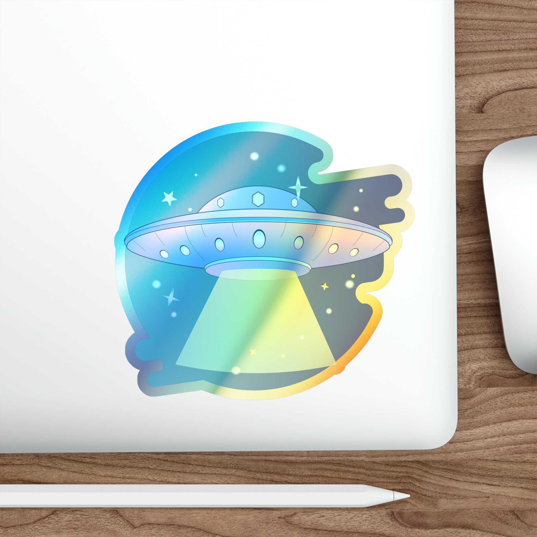 UFO Holographic Die-cut Stickers | UFO Sticker | Alien Holographic Sticker - Image 18