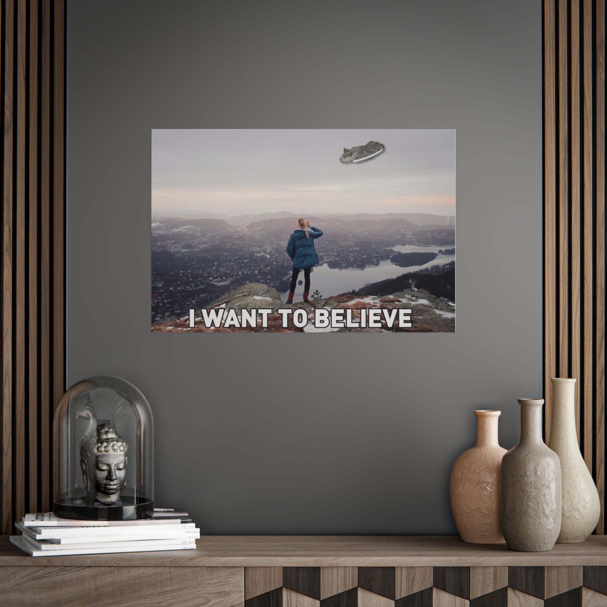 I Want to Believe Unframed Posters | I Want to Believe Millenium Falcon Parody Poster | X-files I Want to Believe Parody Poster - Image 8