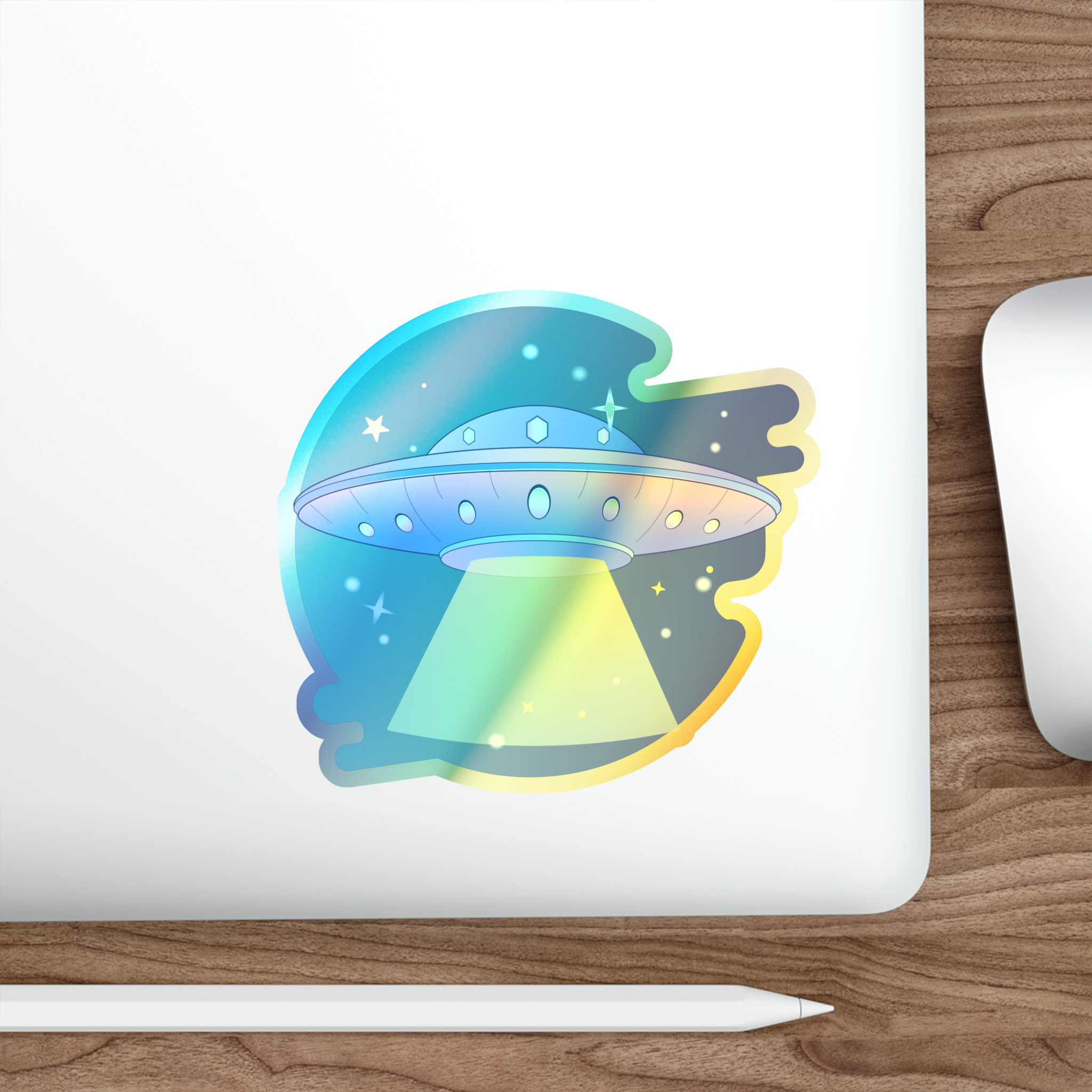UFO Holographic Die-cut Stickers | UFO Sticker | Alien Holographic Sticker - Image 15