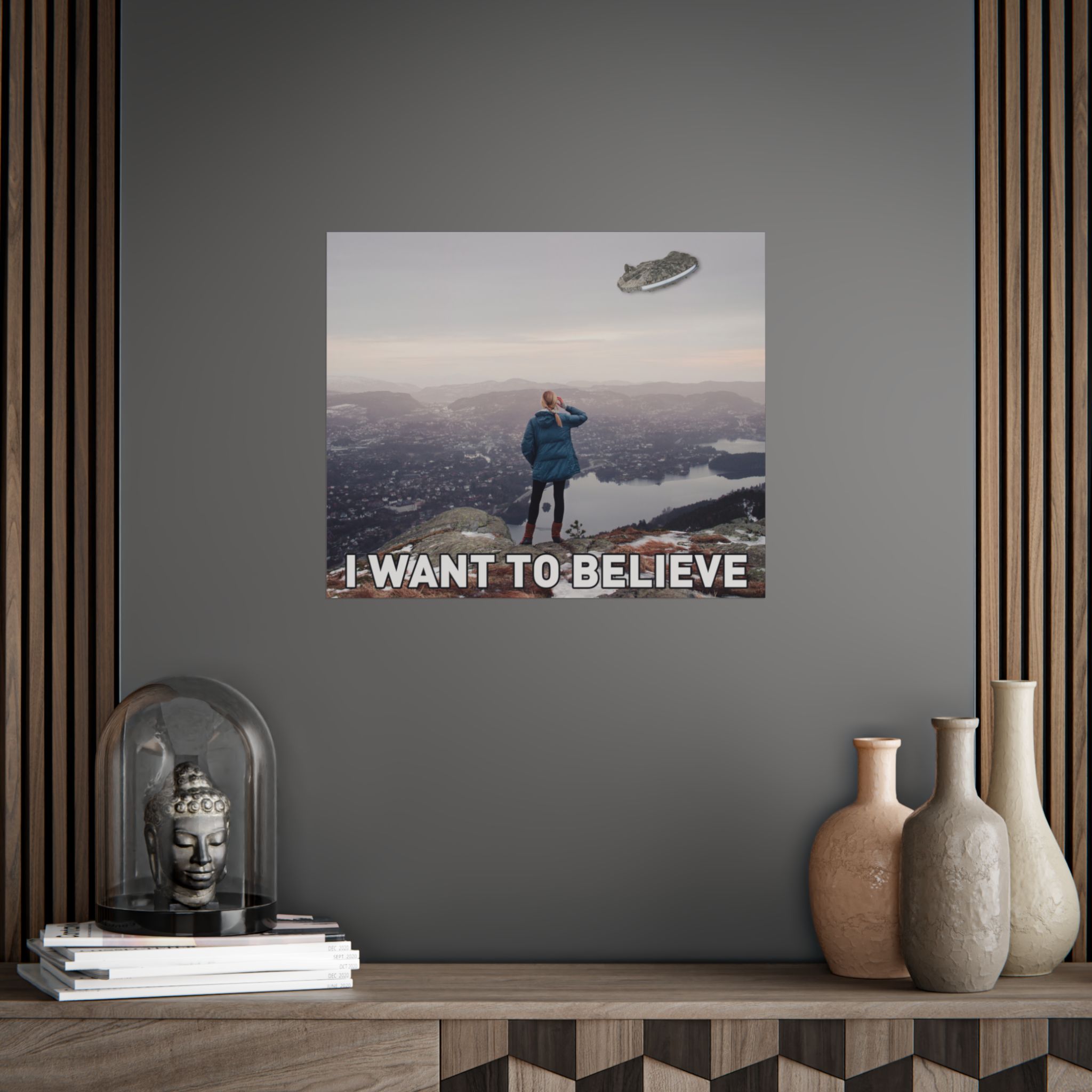 I Want to Believe Unframed Posters | I Want to Believe Millenium Falcon Parody Poster | X-files I Want to Believe Parody Poster - Image 14