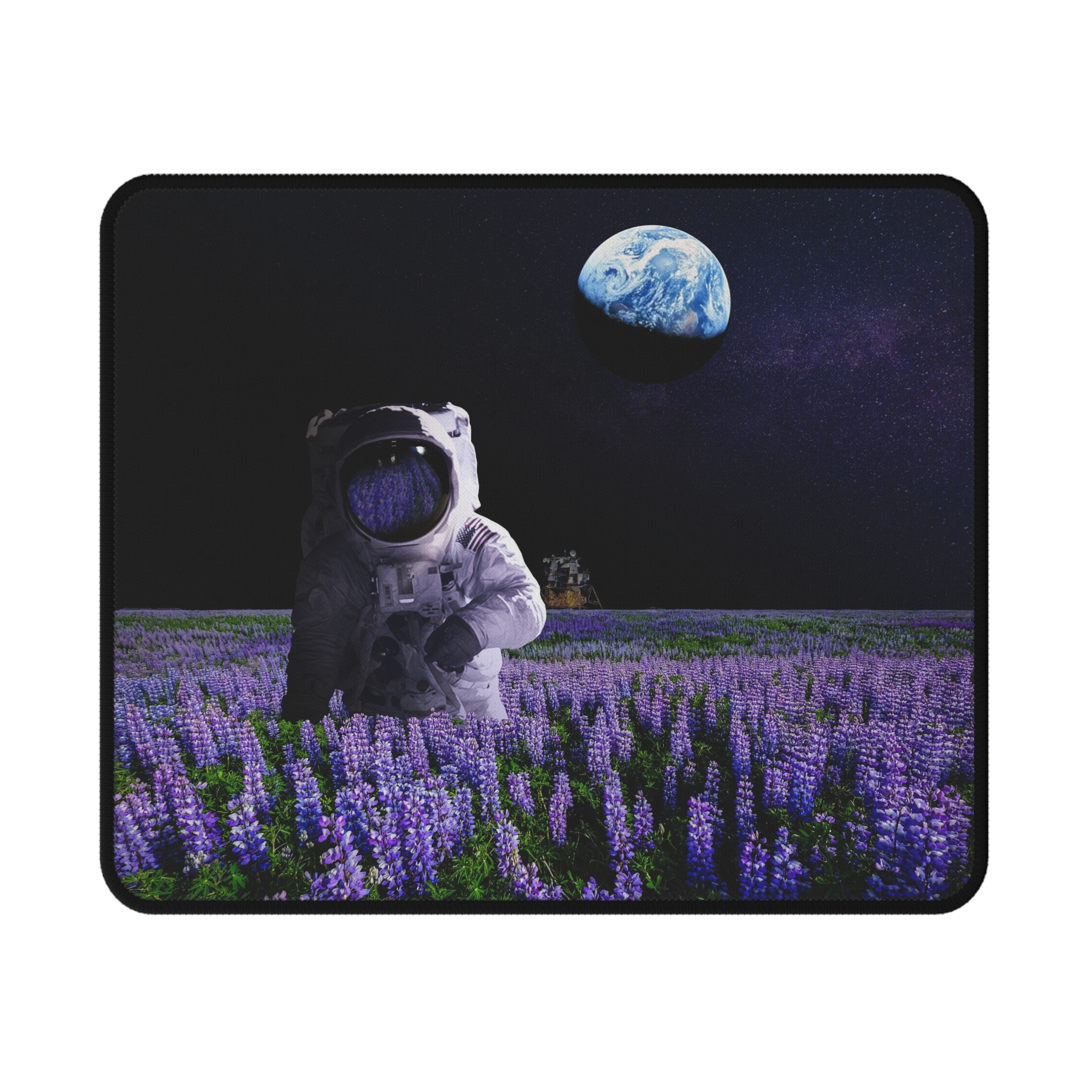 Astronaut on a Lilac Field Moon Non-Slip Gaming Mouse Pad | Space Mousepad