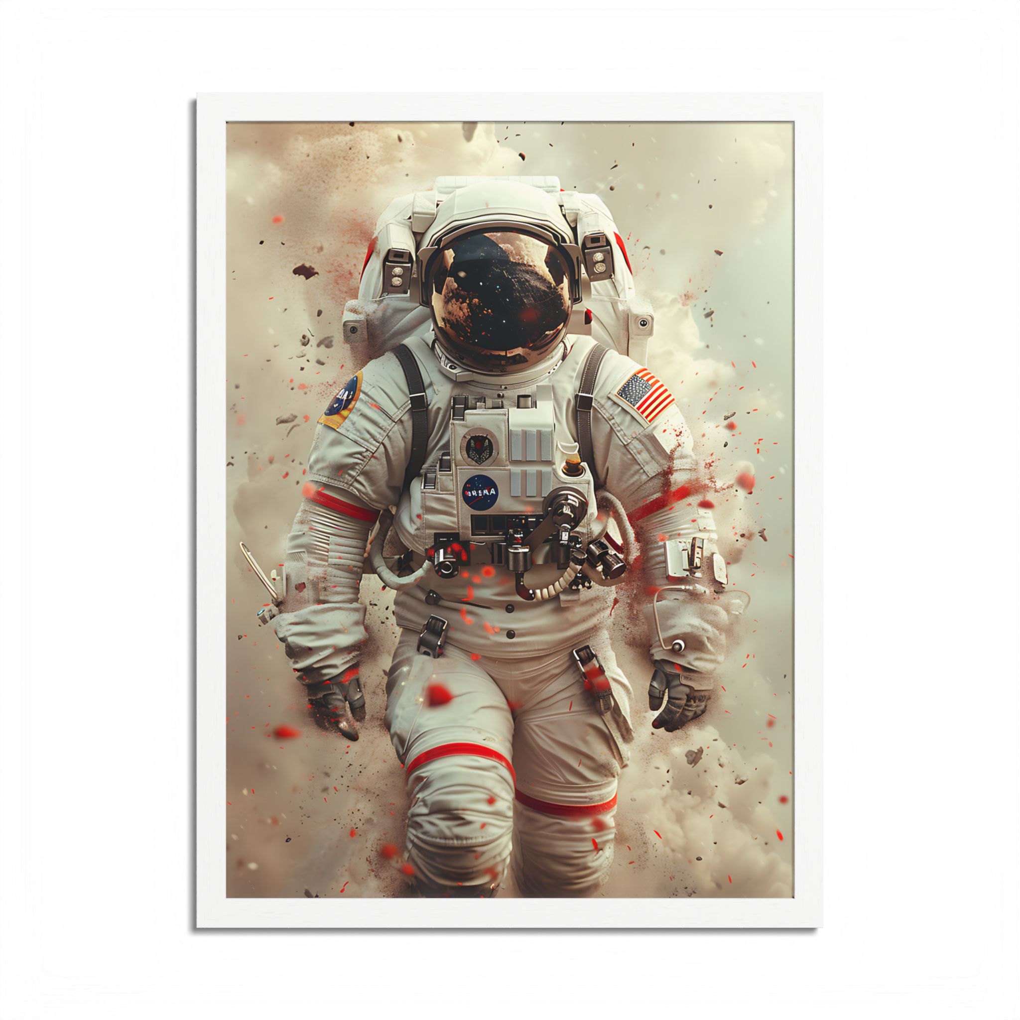 Astronaut Wall Art Framed Poster, Multi-Color - Image 29