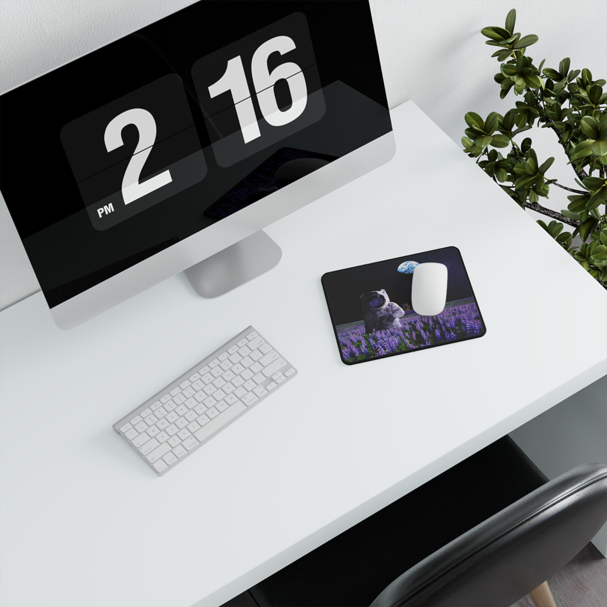 Astronaut on a Lilac Field Moon Non-Slip Gaming Mouse Pad | Space Mousepad - Image 4