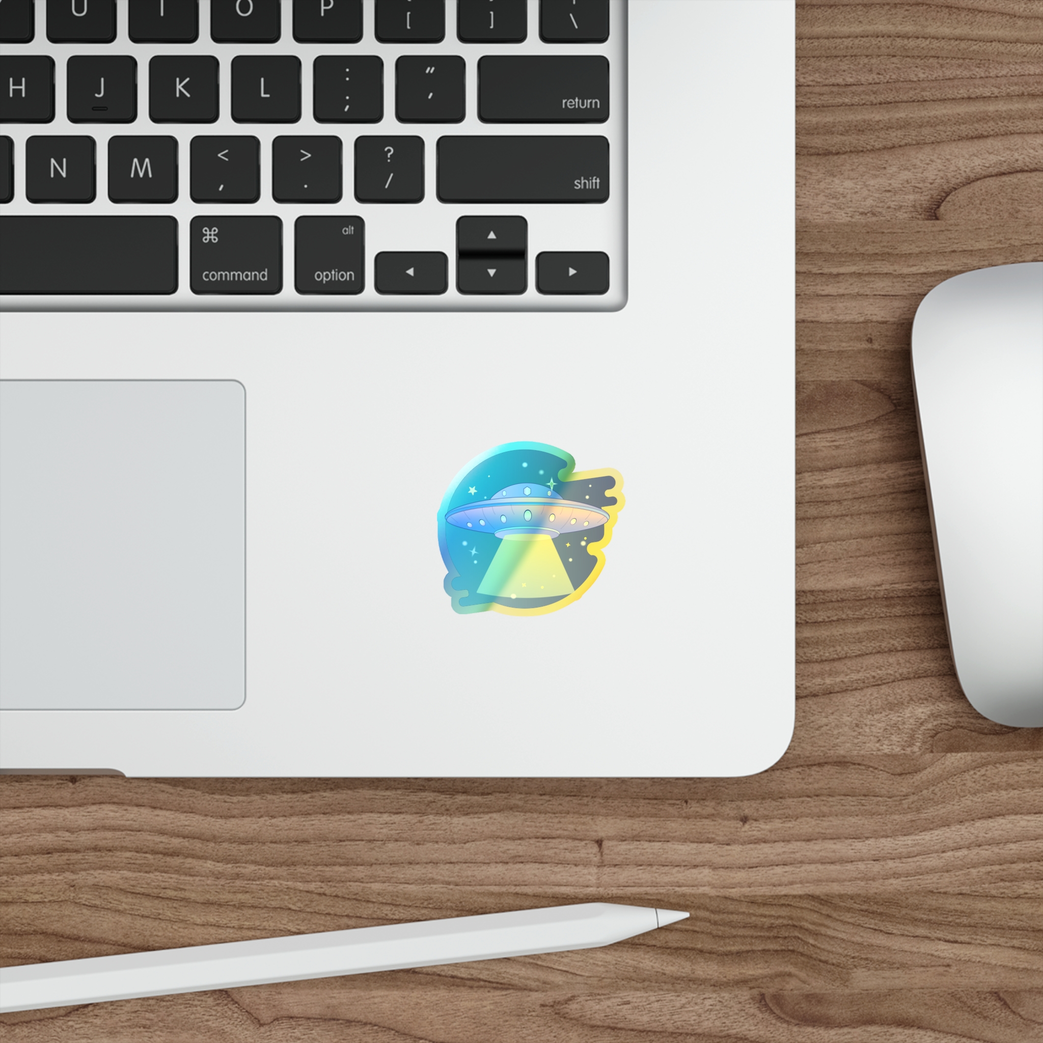 UFO Holographic Die-cut Stickers | UFO Sticker | Alien Holographic Sticker - Image 3
