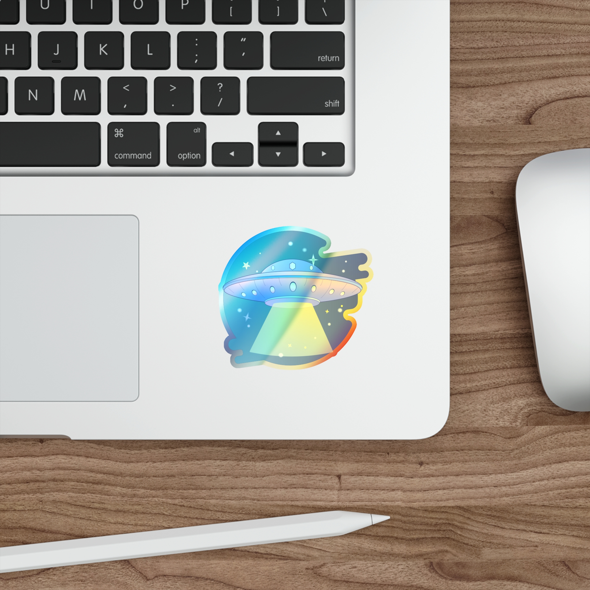 UFO Holographic Die-cut Stickers | UFO Sticker | Alien Holographic Sticker - Image 7