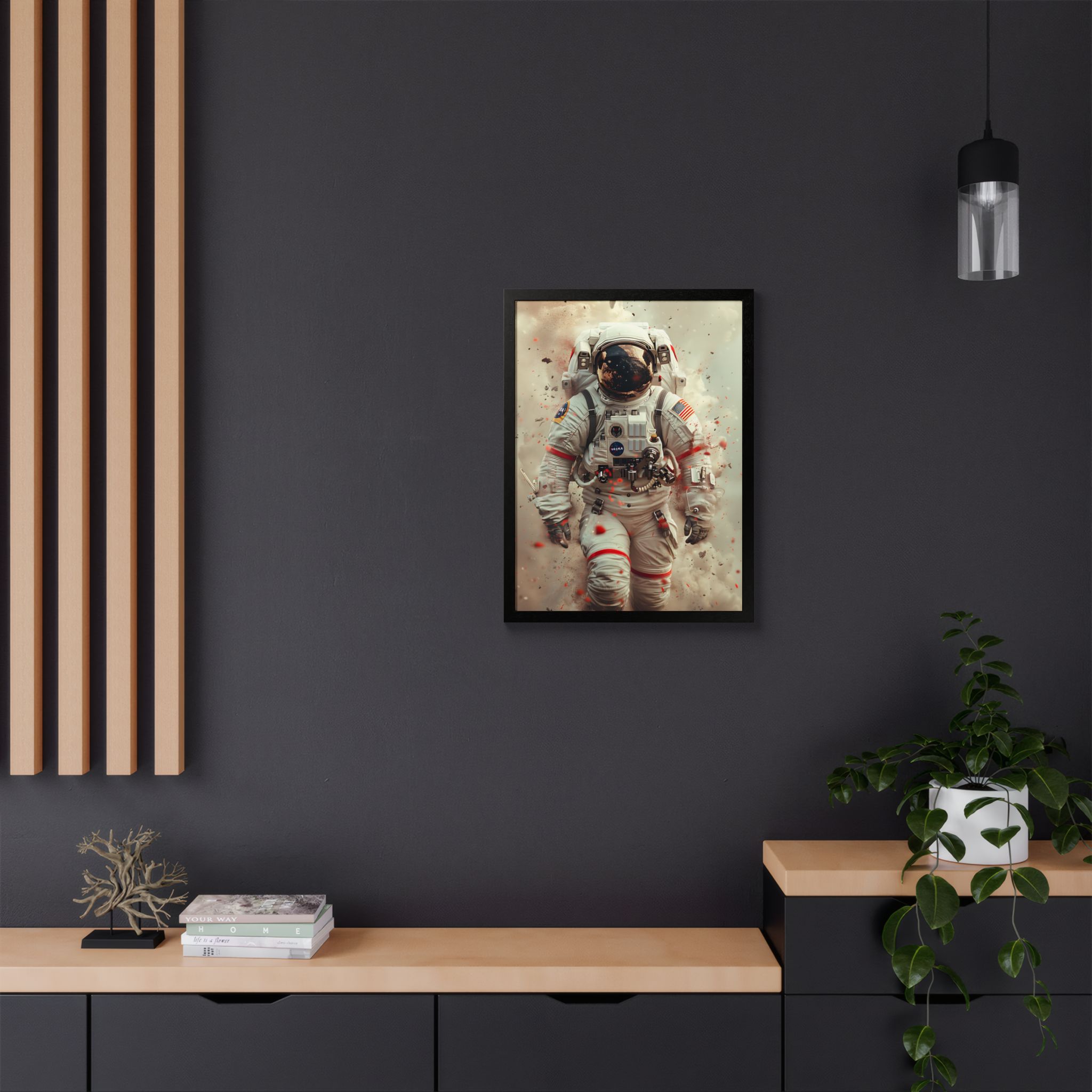 Astronaut Wall Art Framed Poster, Multi-Color - Image 36