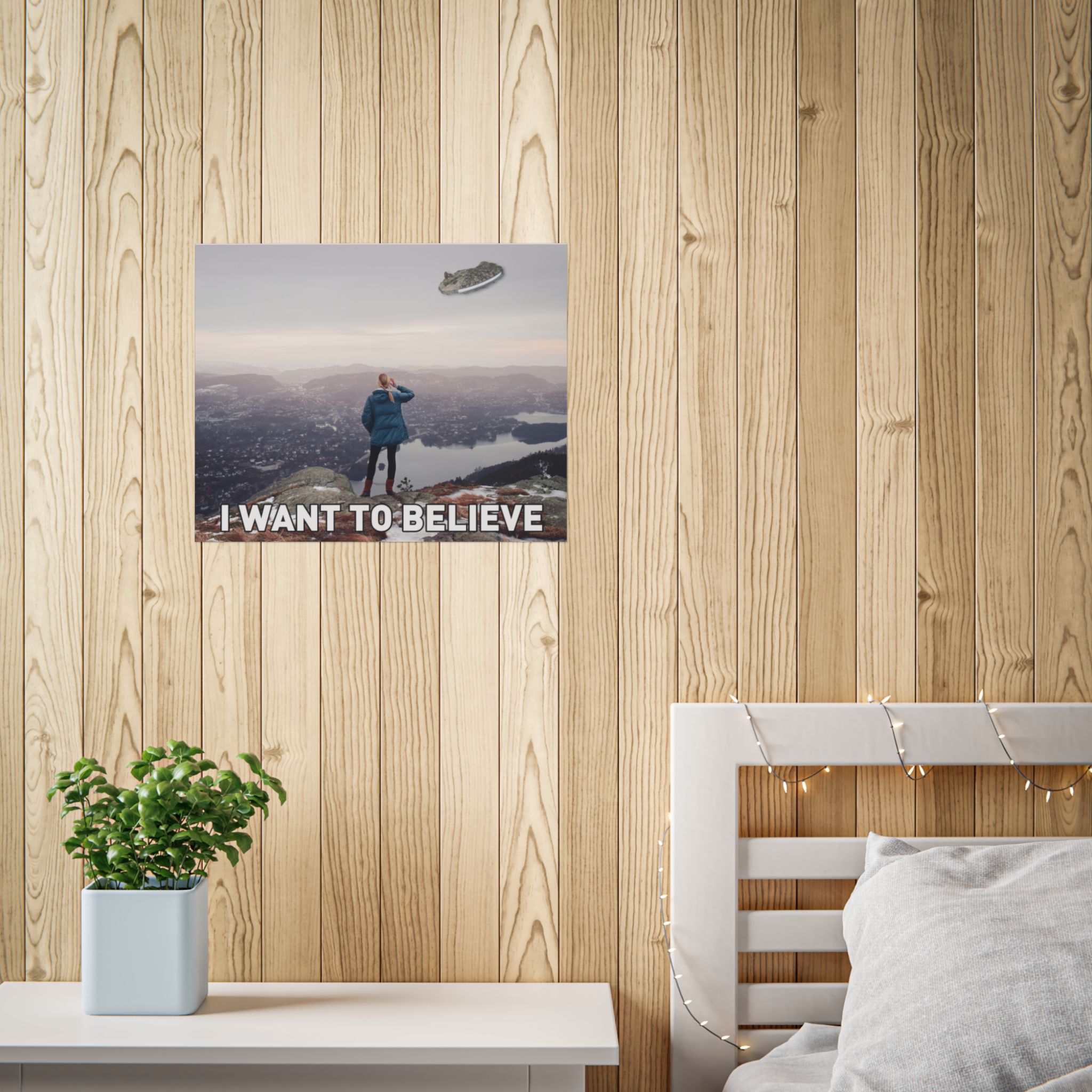 I Want to Believe Unframed Posters | I Want to Believe Millenium Falcon Parody Poster | X-files I Want to Believe Parody Poster - Image 6