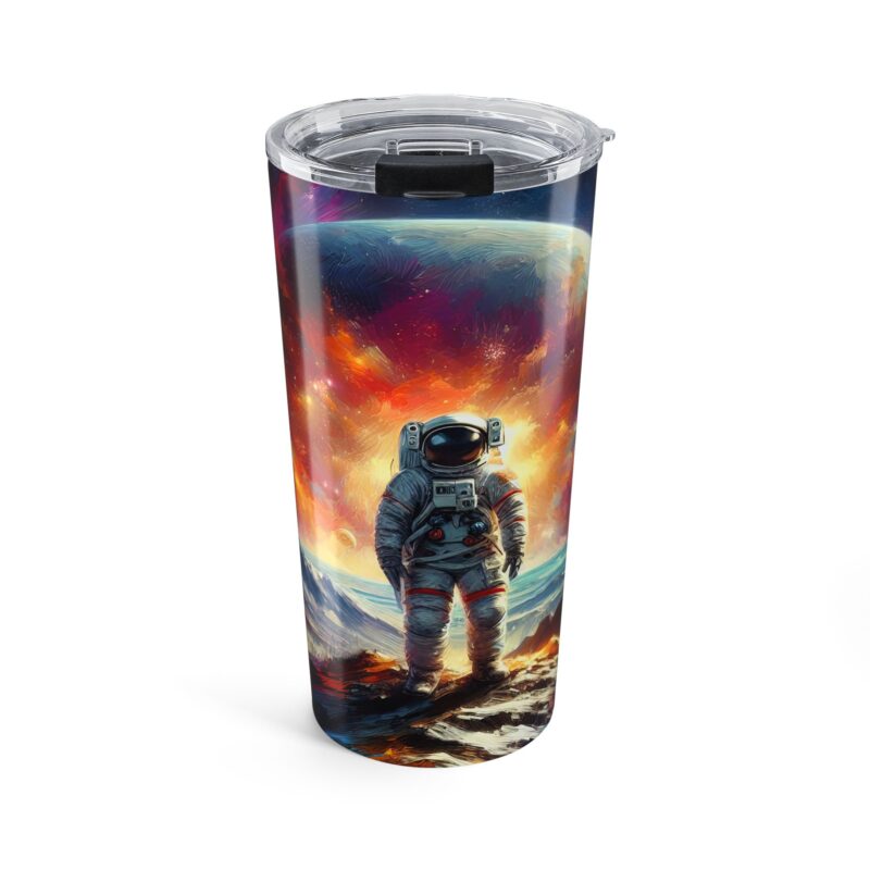 Astronaut galaxy tumbler product photo
