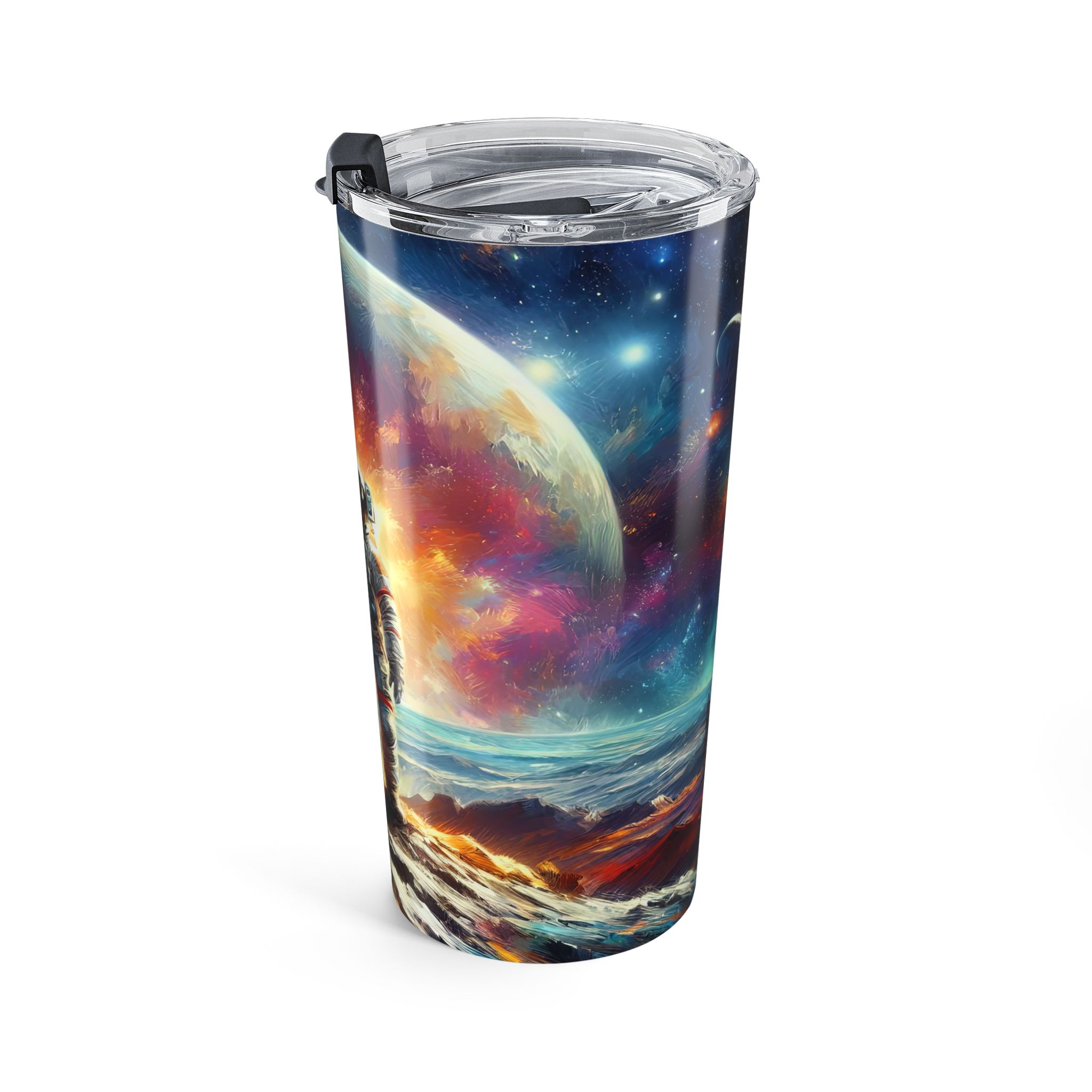 Astronaut Galaxy Tumbler — 20oz Space Travel Insulated Cup - Image 4