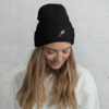 Embroidered Rocket Beanie | Cuffed Beanie | Space Beanie