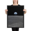 NASA Apollo 11 Earth on Moon's Horizon Framed Poster