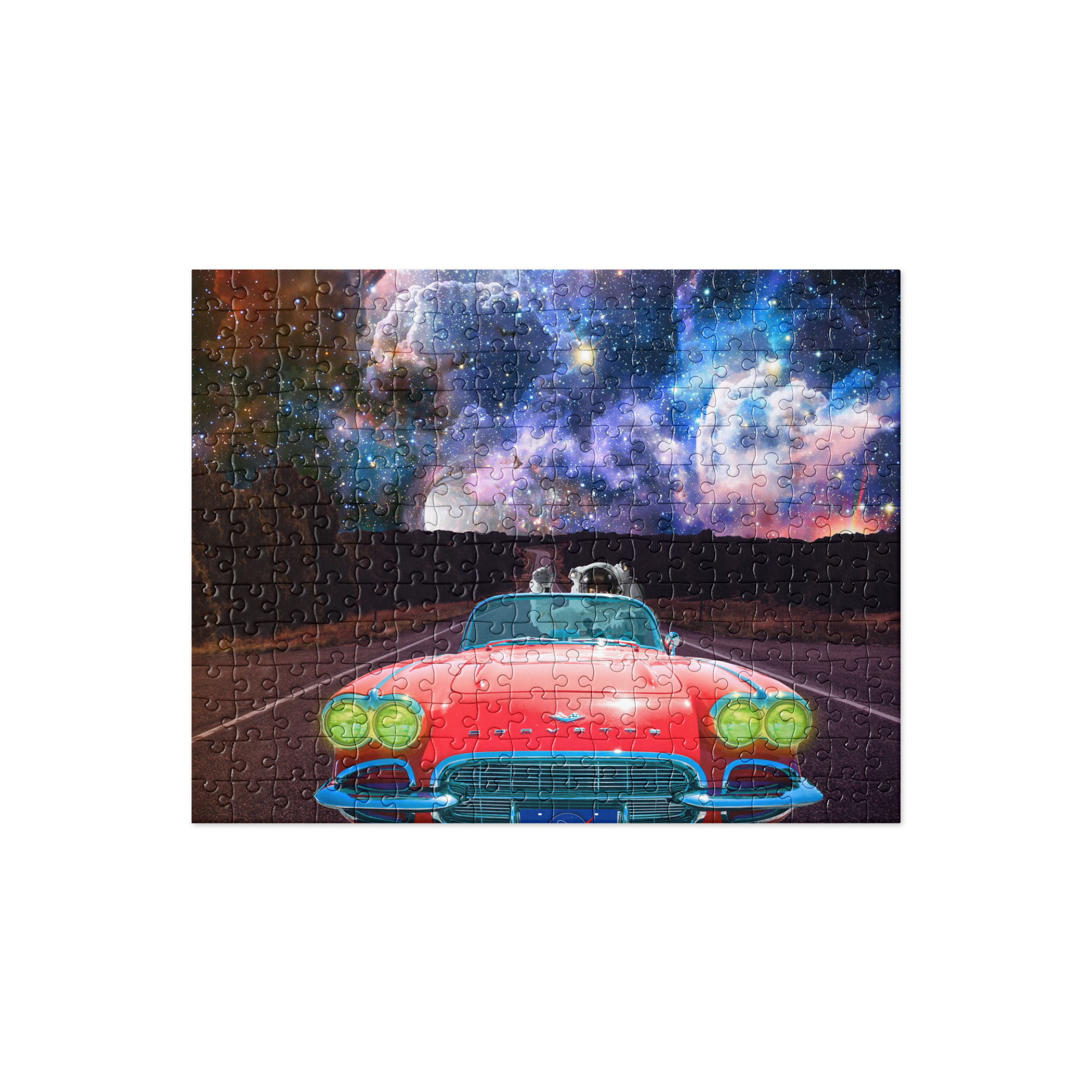 NASA Astronaut Jigsaw Puzzle | Returning from Space in Red Corvette