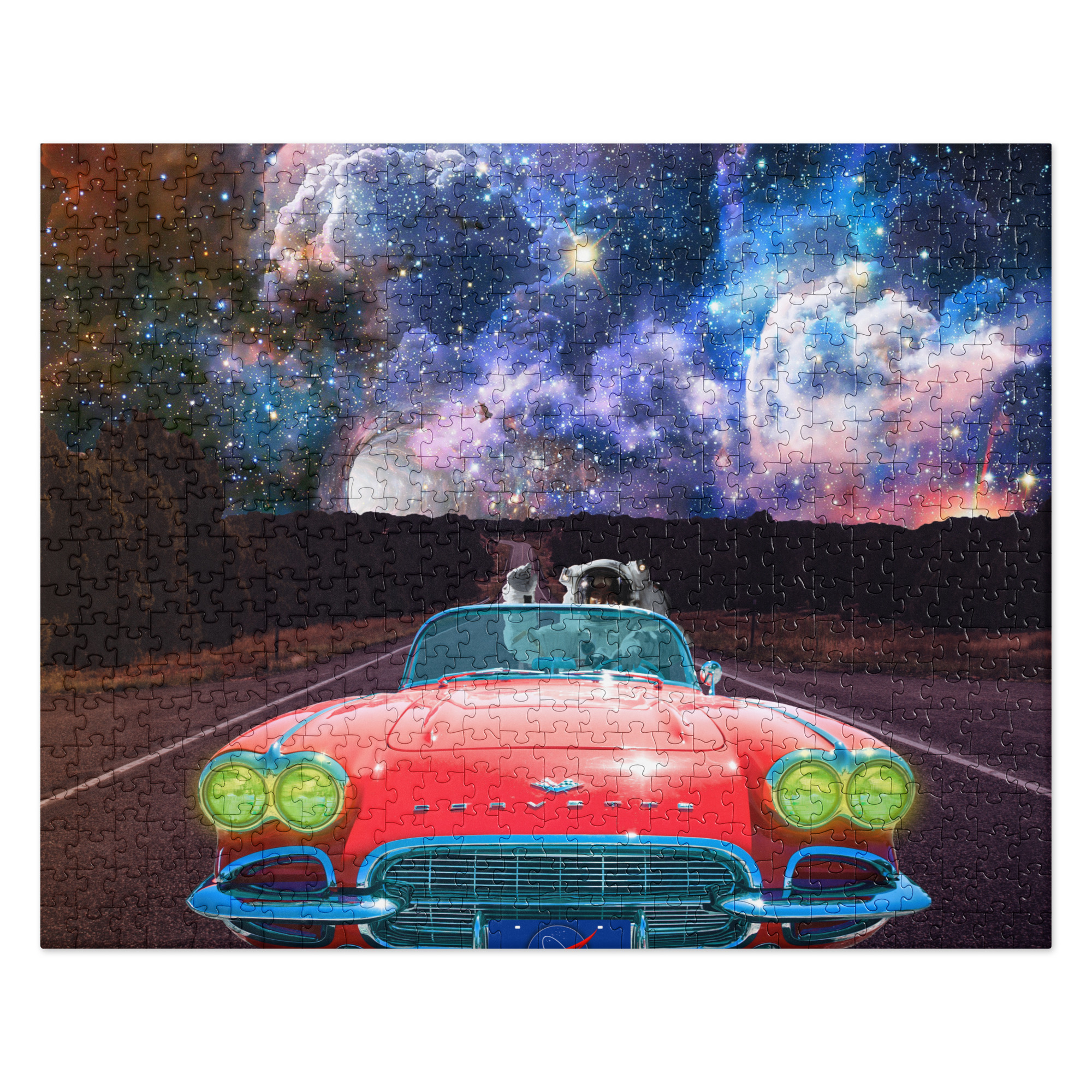 NASA Astronaut Jigsaw Puzzle | Returning from Space in Red Corvette - Image 2