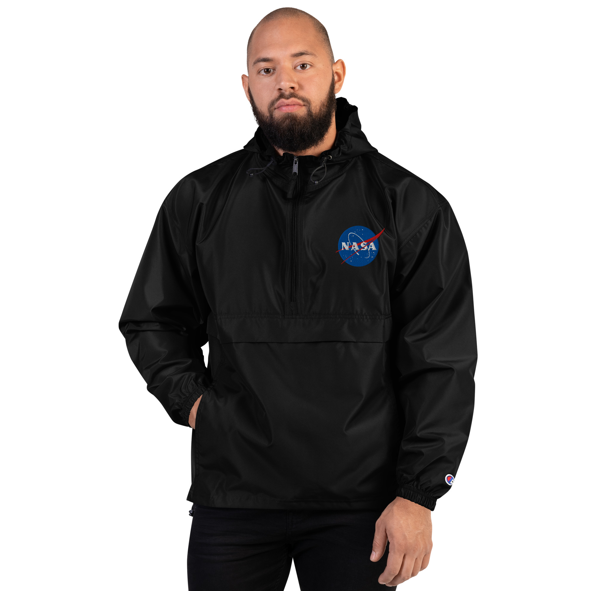 Embroidered Champion Packable NASA Jacket - Image 2