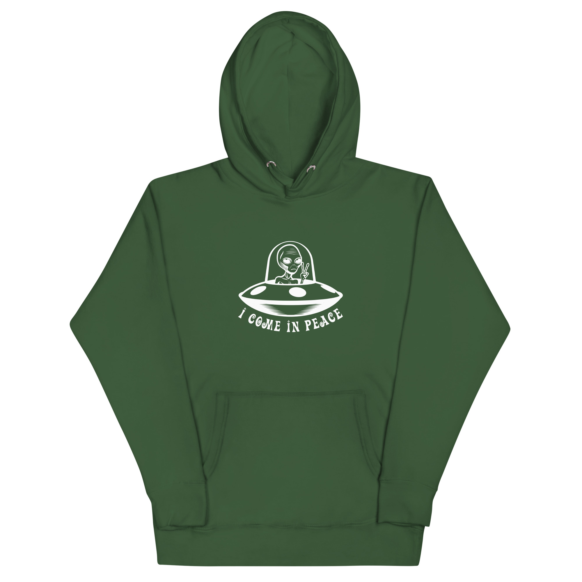 Alien Peace Unisex Hoodie | UFO Come in Peace Hoodie - Image 13
