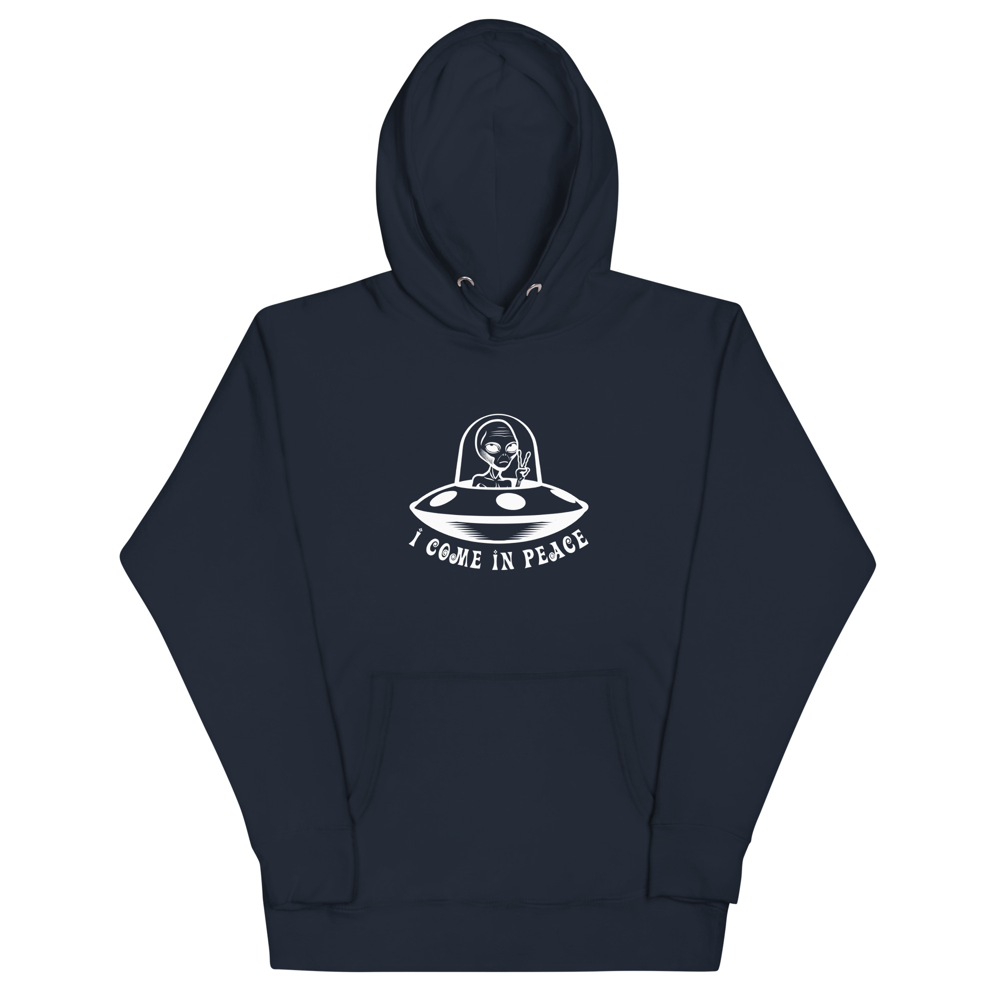 Alien Peace Unisex Hoodie | UFO Come in Peace Hoodie - Image 3