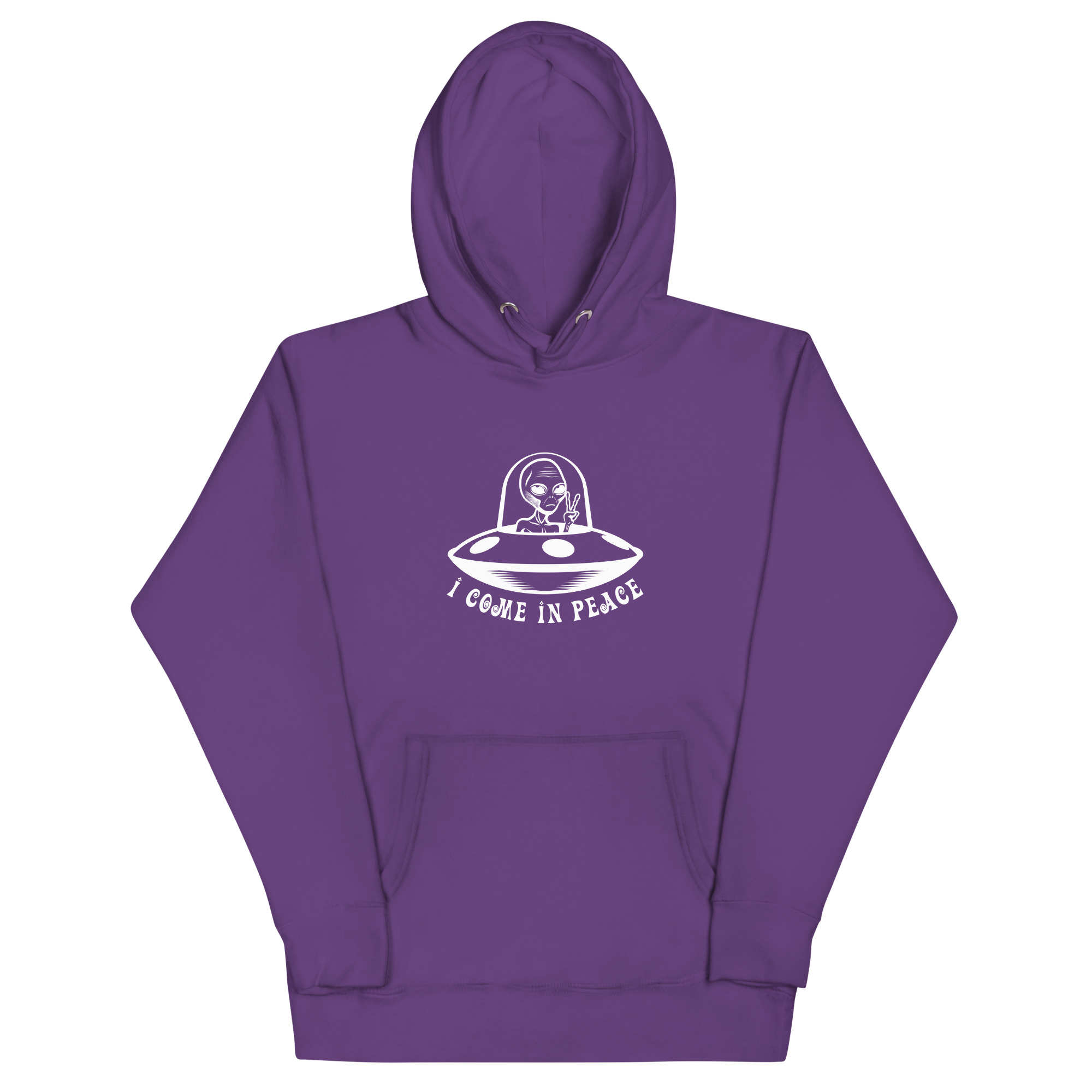 Alien Peace Unisex Hoodie | UFO Come in Peace Hoodie - Image 11