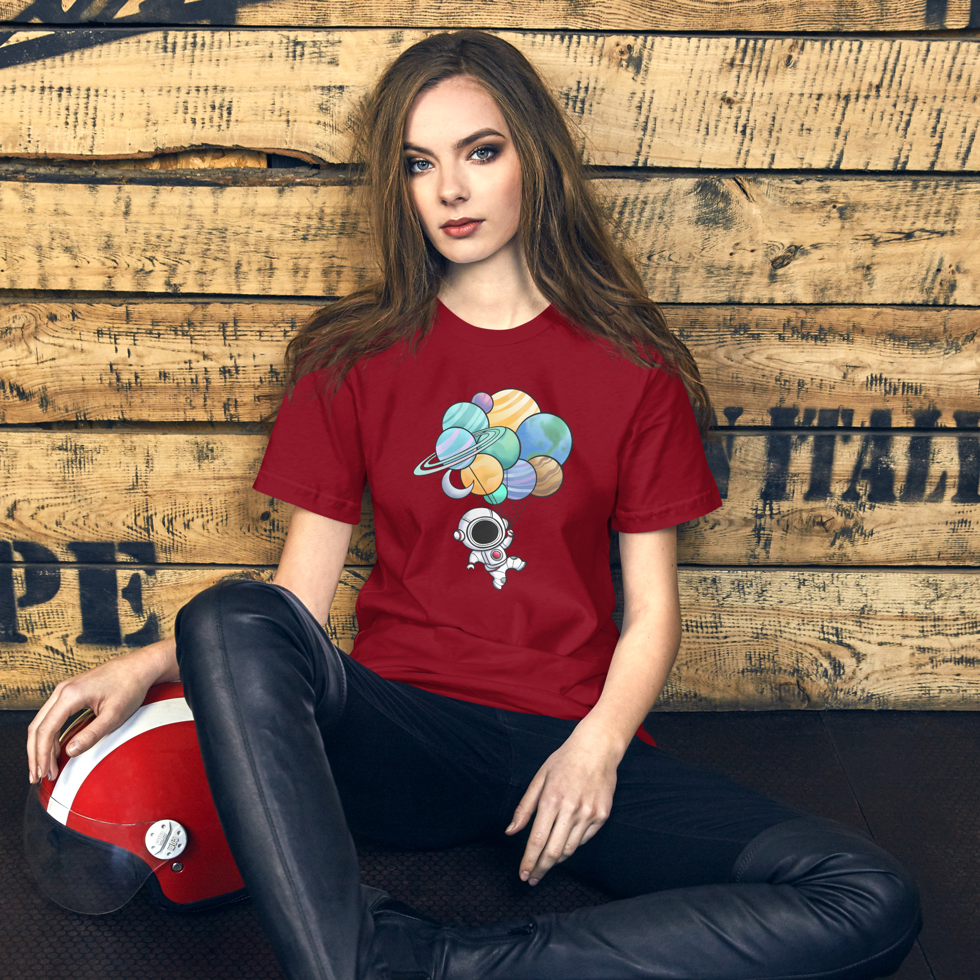 Astronaut Balloons Shirt | Astronaut Space Unisex t-shirt - Image 2