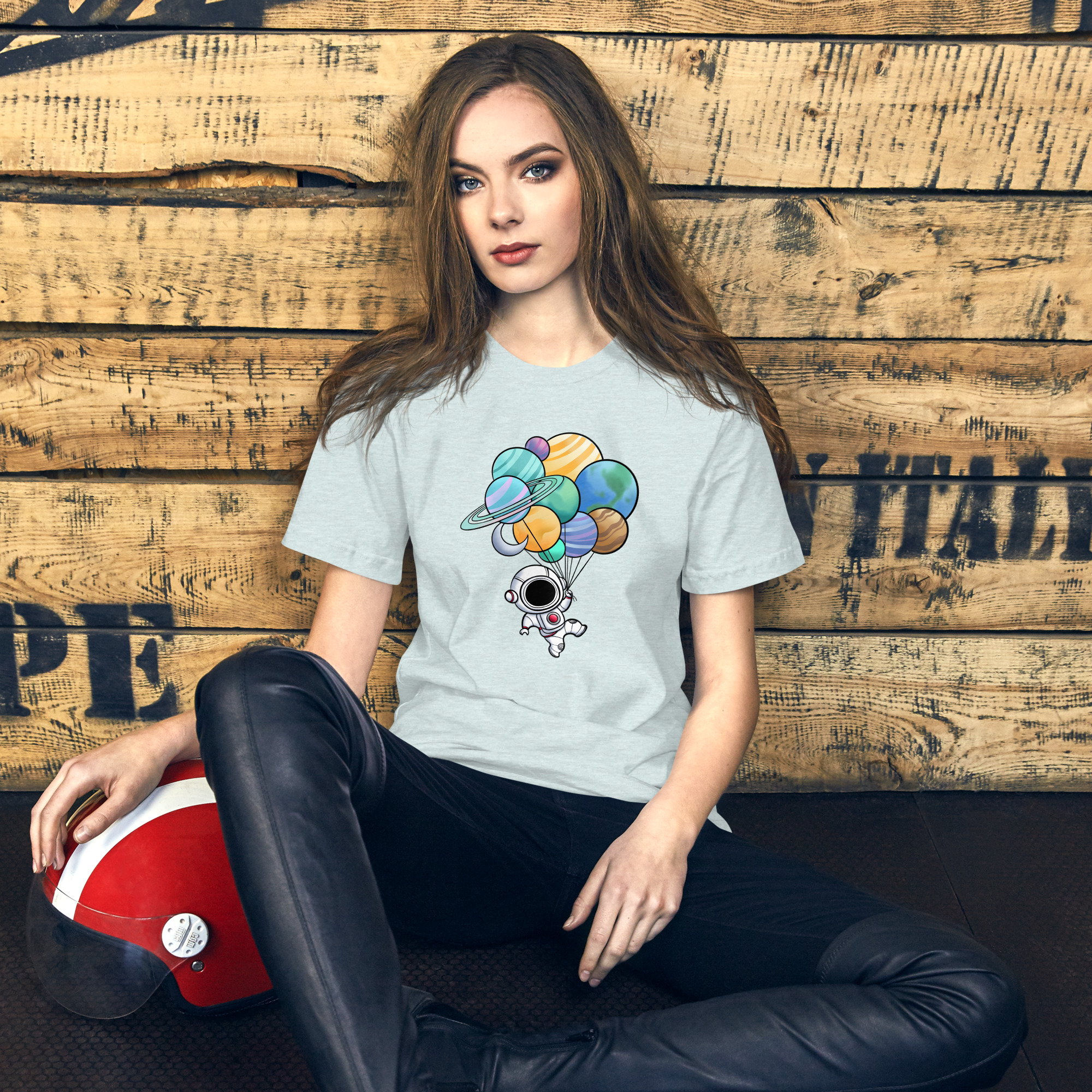Astronaut Balloons Shirt | Astronaut Space Unisex t-shirt - Image 5