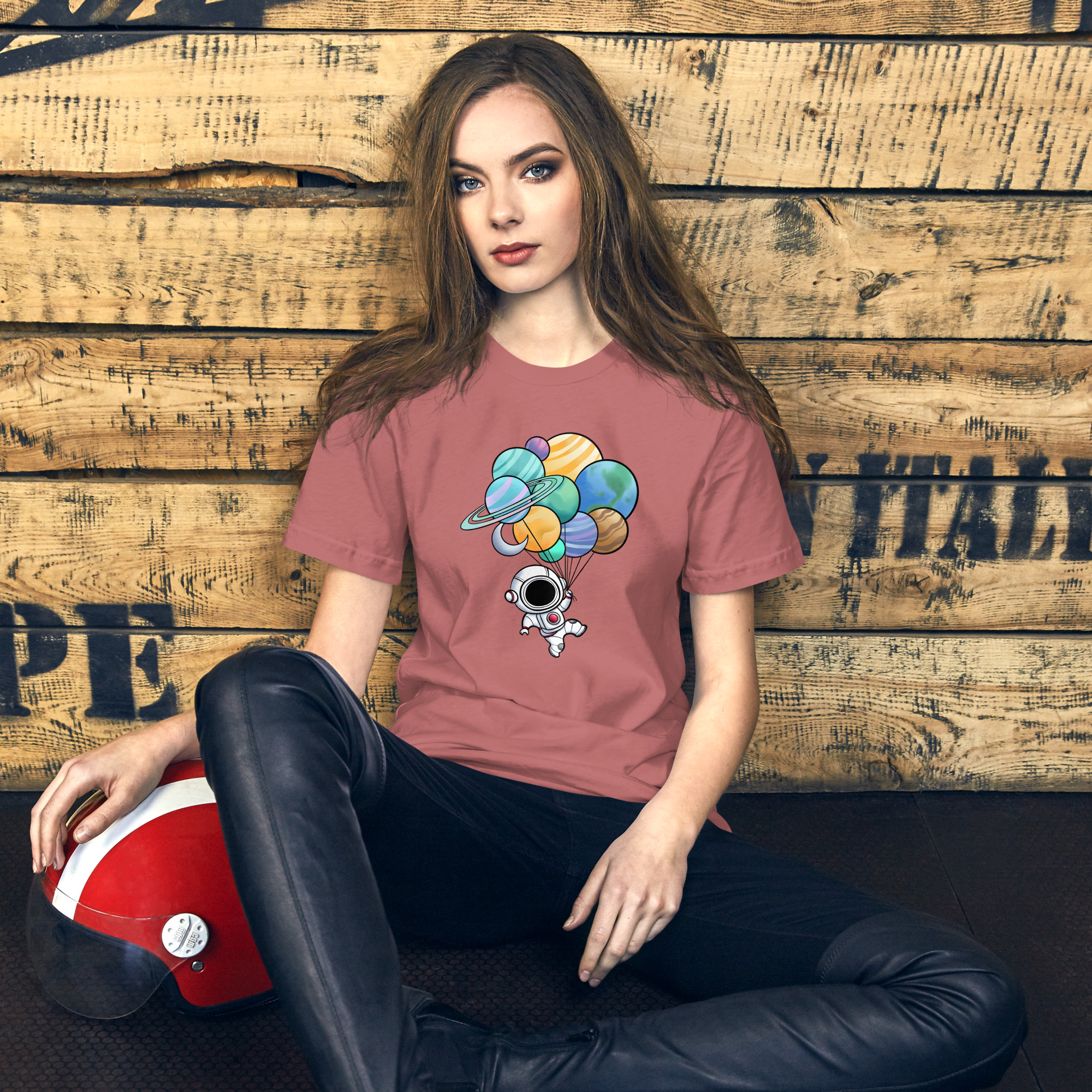 Astronaut Balloons Shirt | Astronaut Space Unisex t-shirt - Image 3