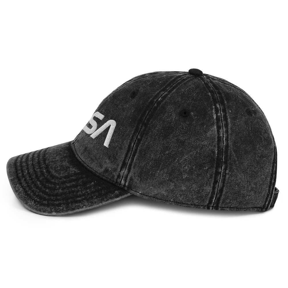 Vintage Wash NASA Hat | Embroidered Cotton Twill Cap - Image 3