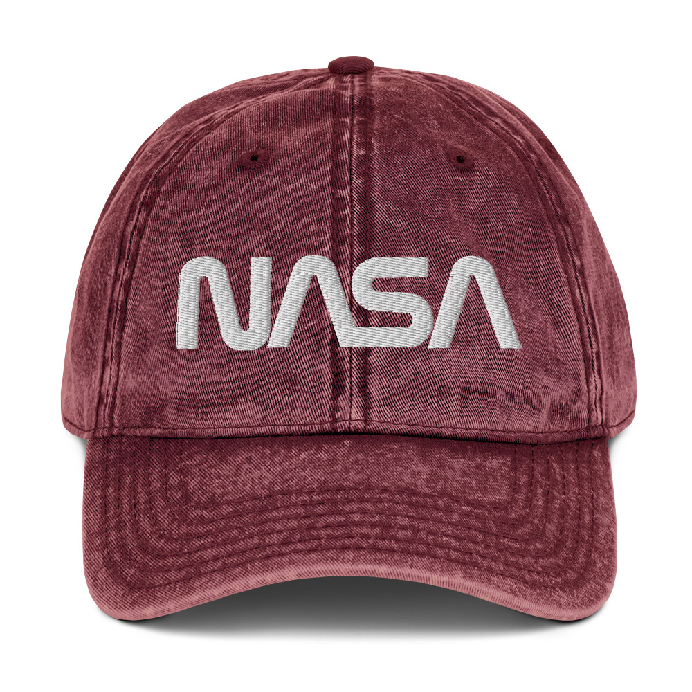 Vintage Wash NASA Hat | Embroidered Cotton Twill Cap - Image 9