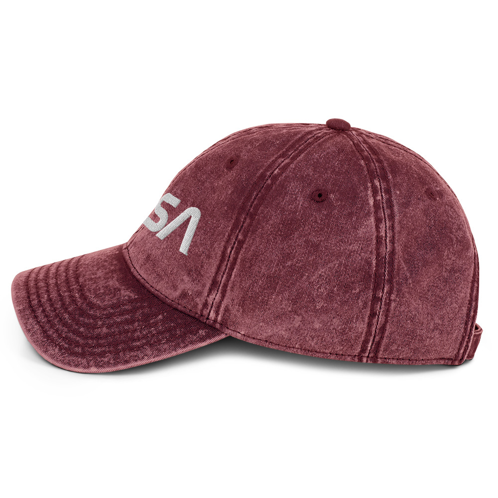 Vintage Wash NASA Hat | Embroidered Cotton Twill Cap - Image 11