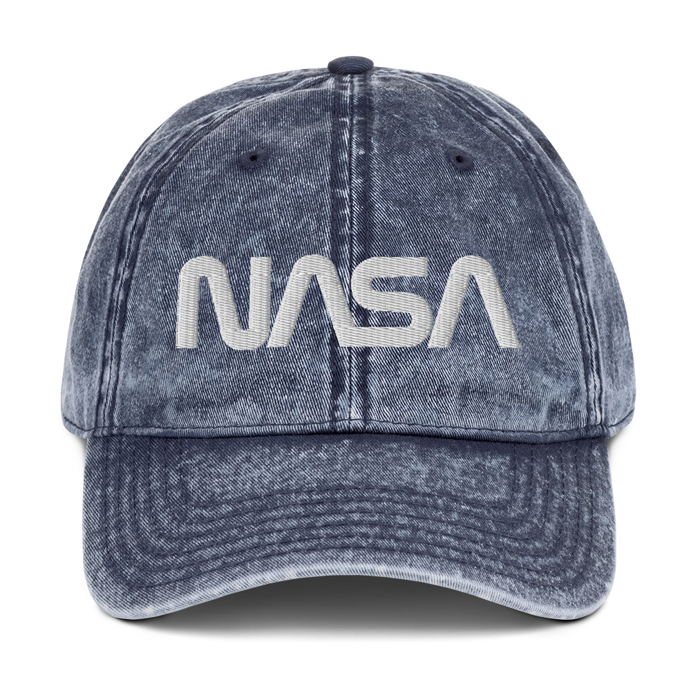 Vintage Wash NASA Hat | Embroidered Cotton Twill Cap - Image 5