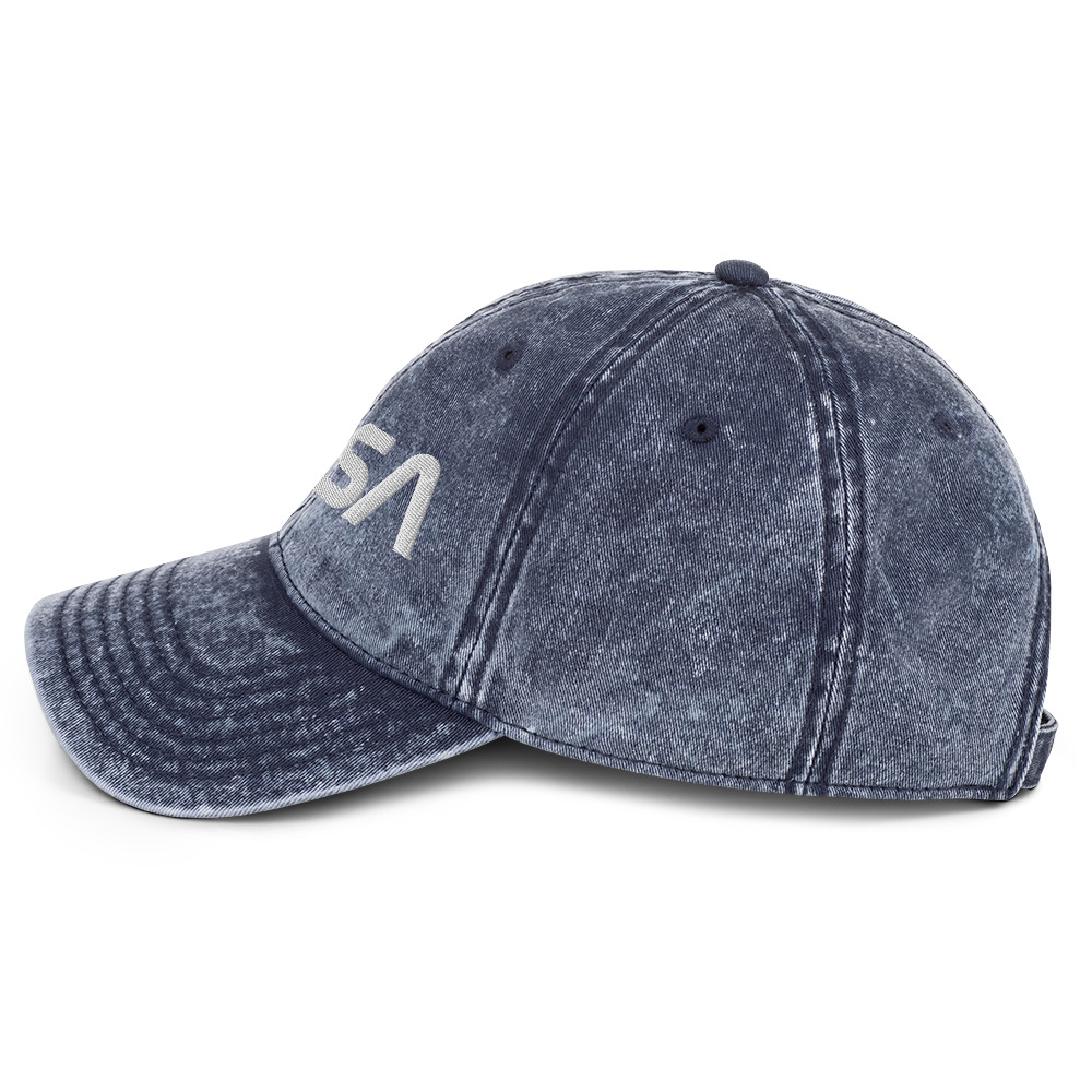 Vintage Wash NASA Hat | Embroidered Cotton Twill Cap - Image 7