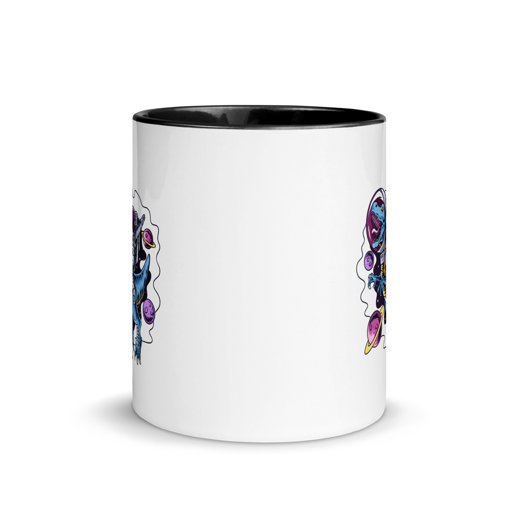 Astronaut Riding T-Rex Kids Mug | Dinosaur Space Mug - Image 3