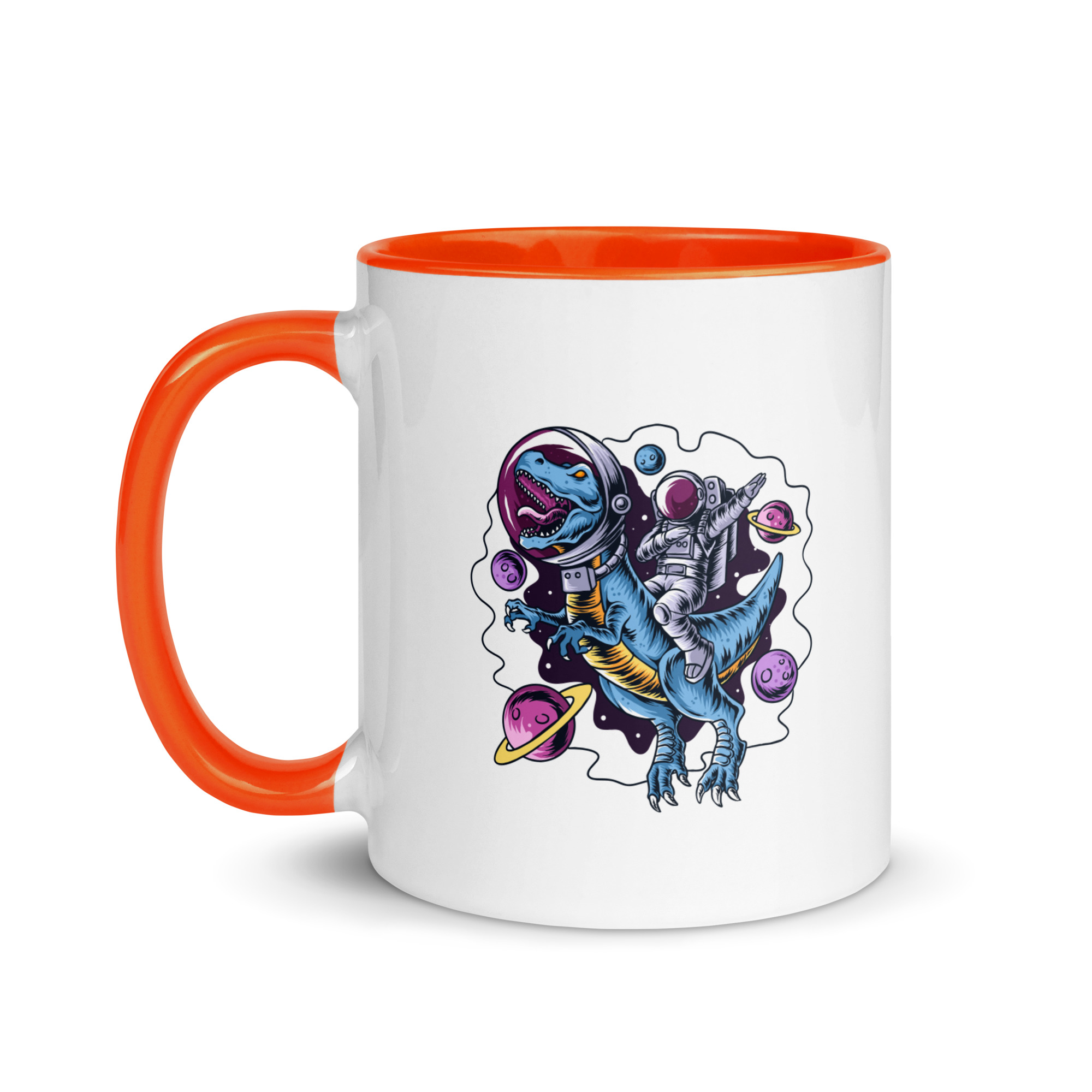 Astronaut Riding T-Rex Kids Mug | Dinosaur Space Mug - Image 10