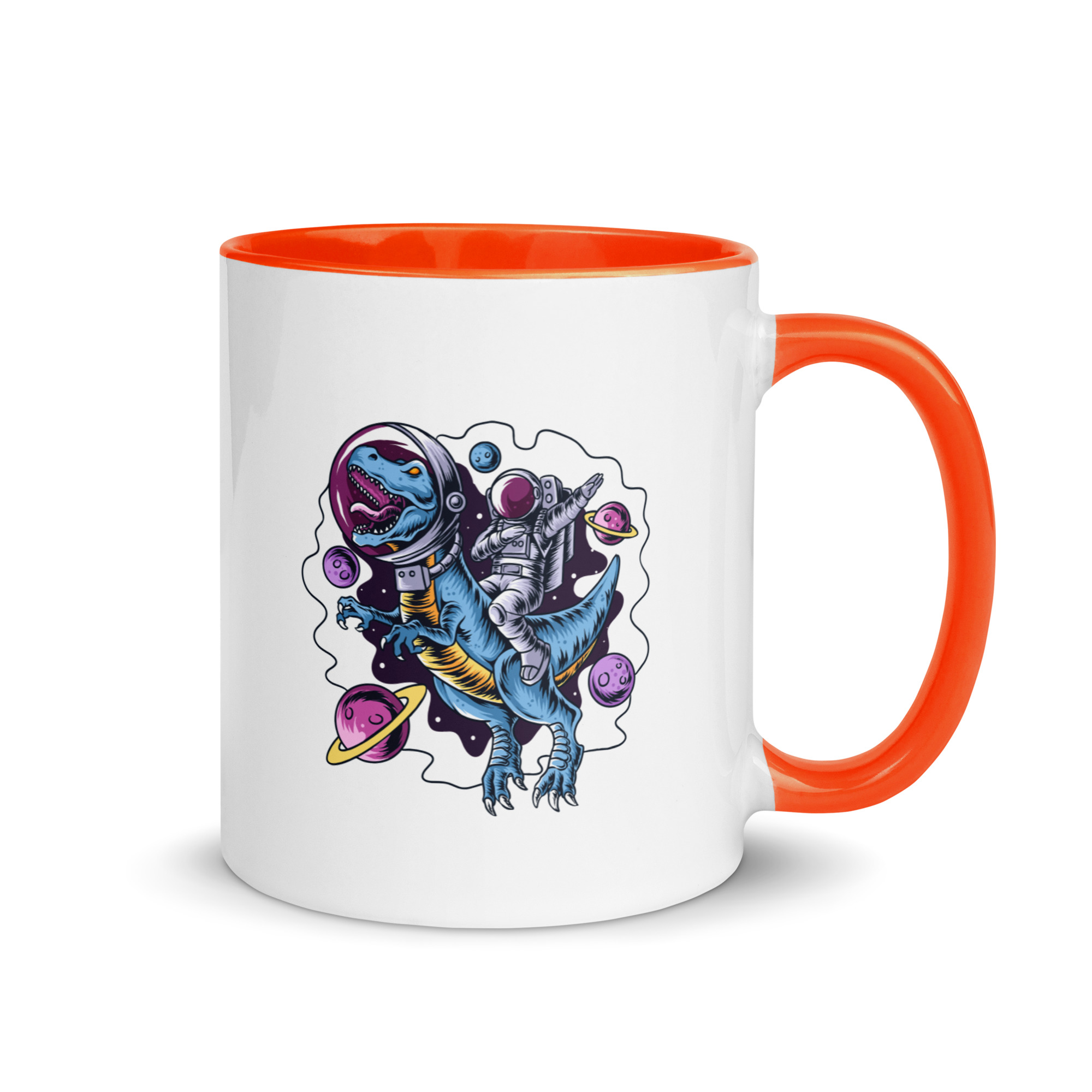 Astronaut Riding T-Rex Kids Mug | Dinosaur Space Mug - Image 8