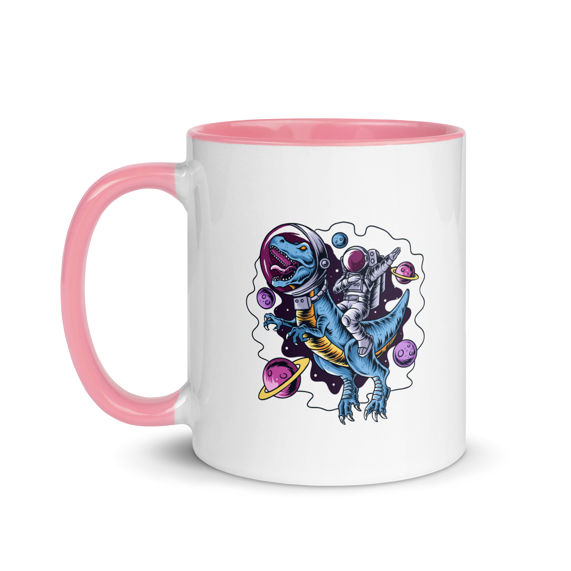 Astronaut Riding T-Rex Kids Mug | Dinosaur Space Mug - Image 16