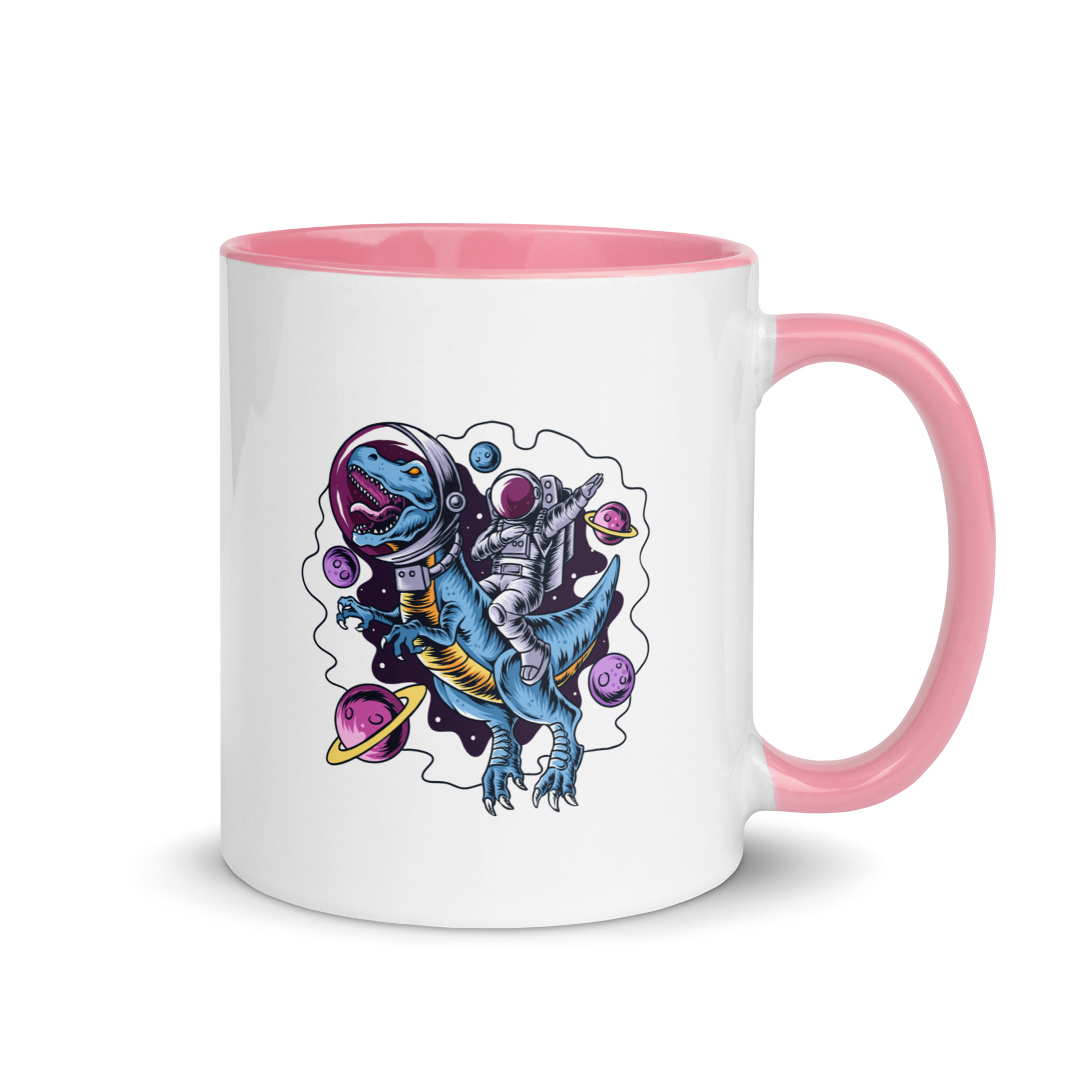 Astronaut Riding T-Rex Kids Mug | Dinosaur Space Mug - Image 14