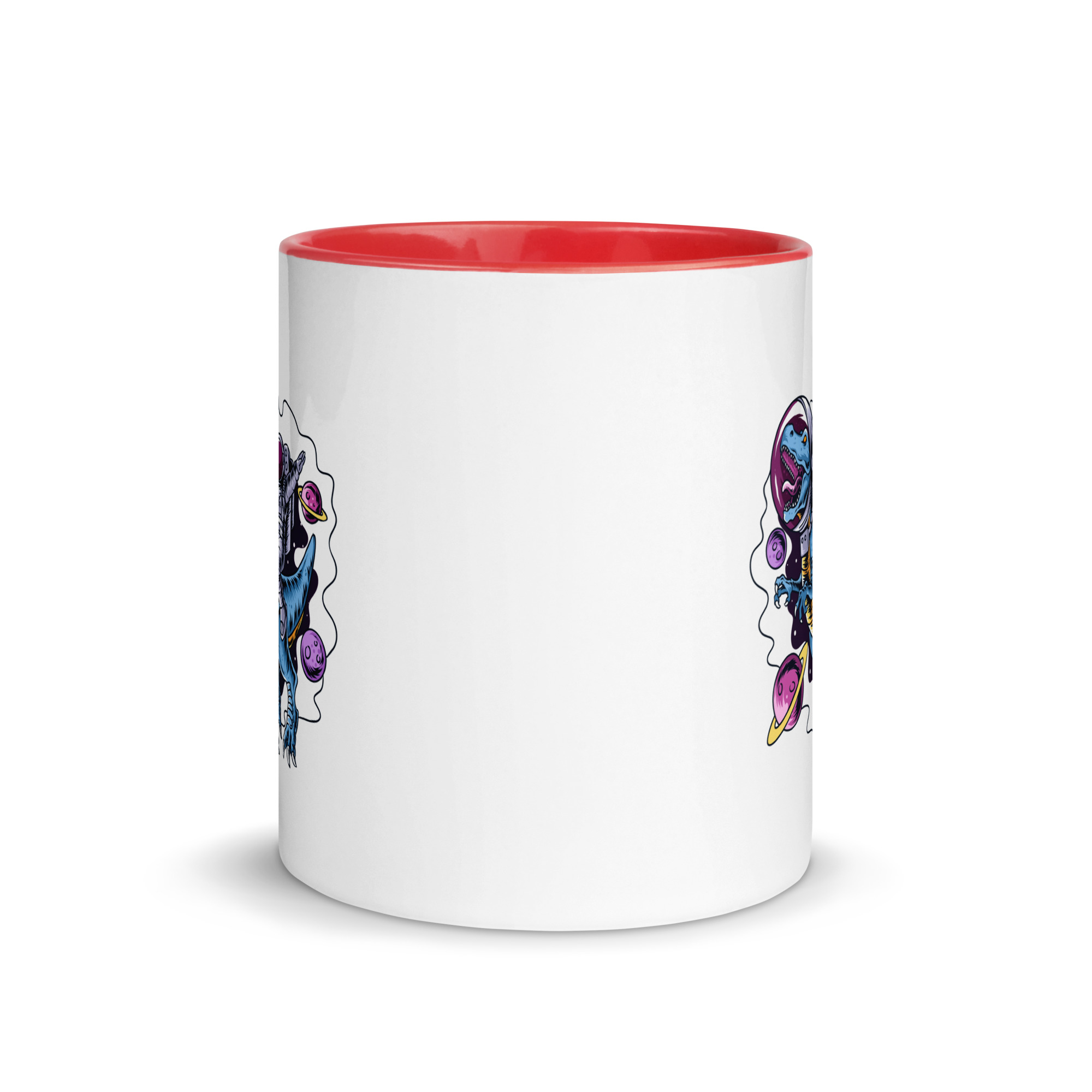 Astronaut Riding T-Rex Kids Mug | Dinosaur Space Mug - Image 6