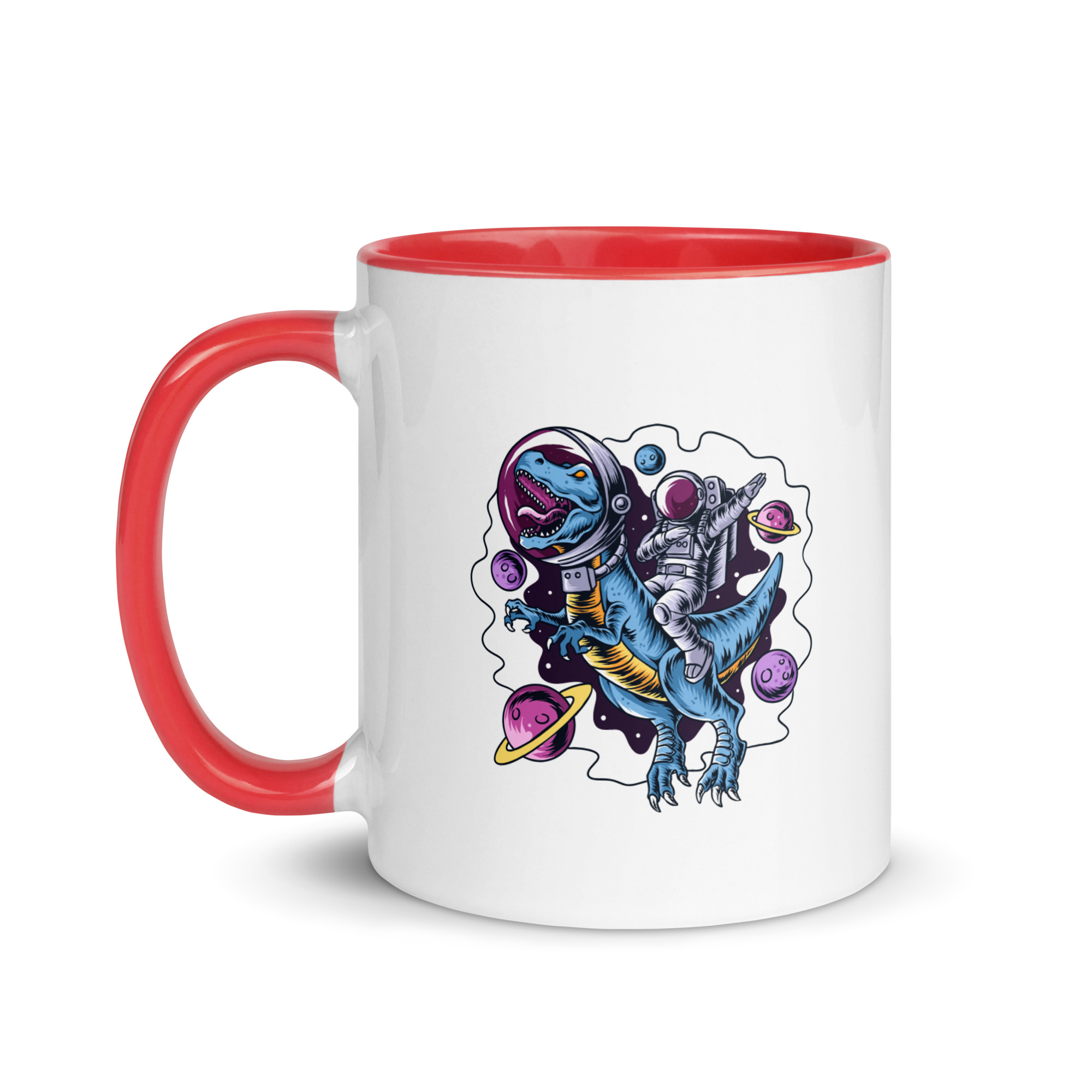 Astronaut Riding T-Rex Kids Mug | Dinosaur Space Mug - Image 7