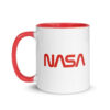 NASA Worm Logo Mug | Red Handle Space Coffee Mug