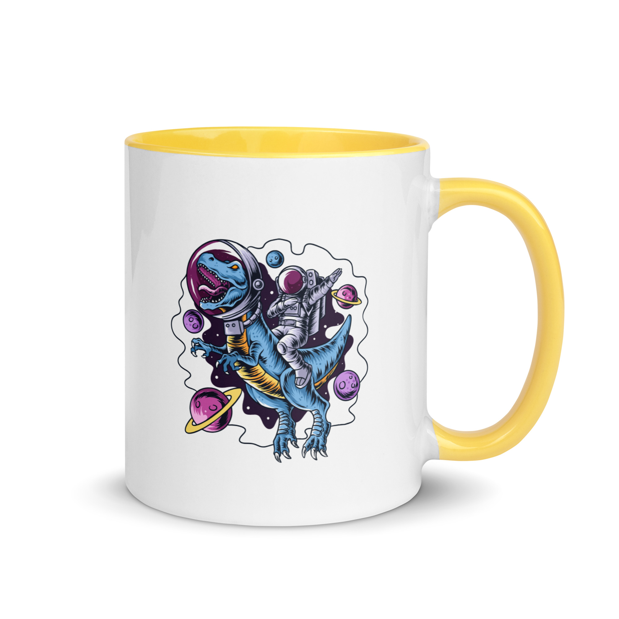 Astronaut Riding T-Rex Kids Mug | Dinosaur Space Mug - Image 17