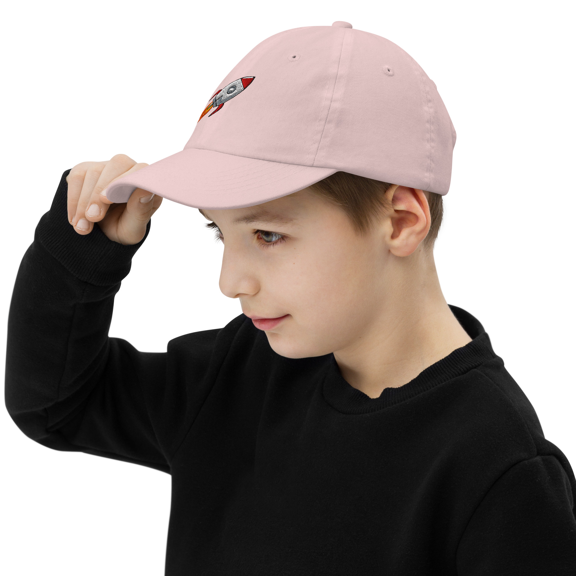 Rocket Emoji Kids Baseball Cap | Spaceship Youth Hat - Image 15