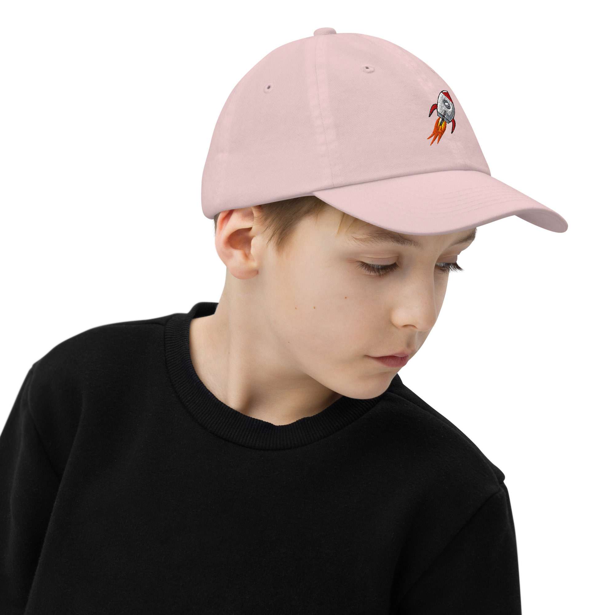 Rocket Emoji Kids Baseball Cap | Spaceship Youth Hat - Image 16